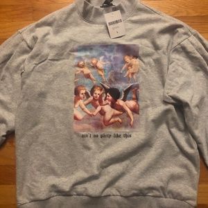 Grey pullover sweatshirt